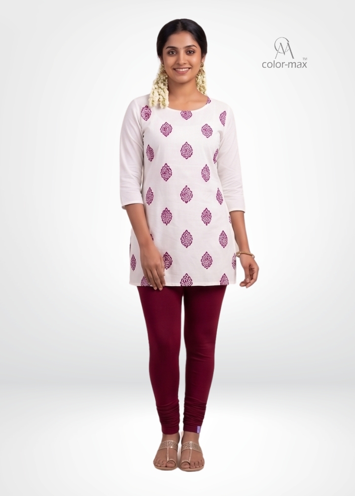 MEROON - Premium Cotton Lycra Chudi Leggings